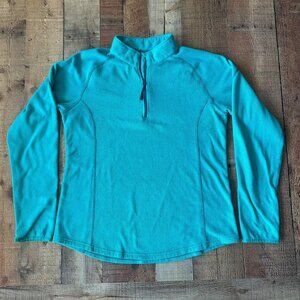 Magellan Outdoors Womens Turquoise Fleece Pullover Half-Zip XL